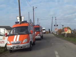 Зявилося відео з місця аварії на залізничному переїзді, що неподалік Івано-Франківська